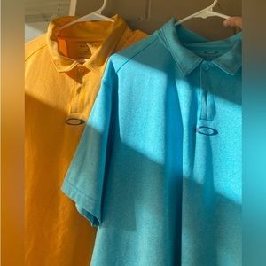 Men’s oakley XXL blue and organge golf shirt polos